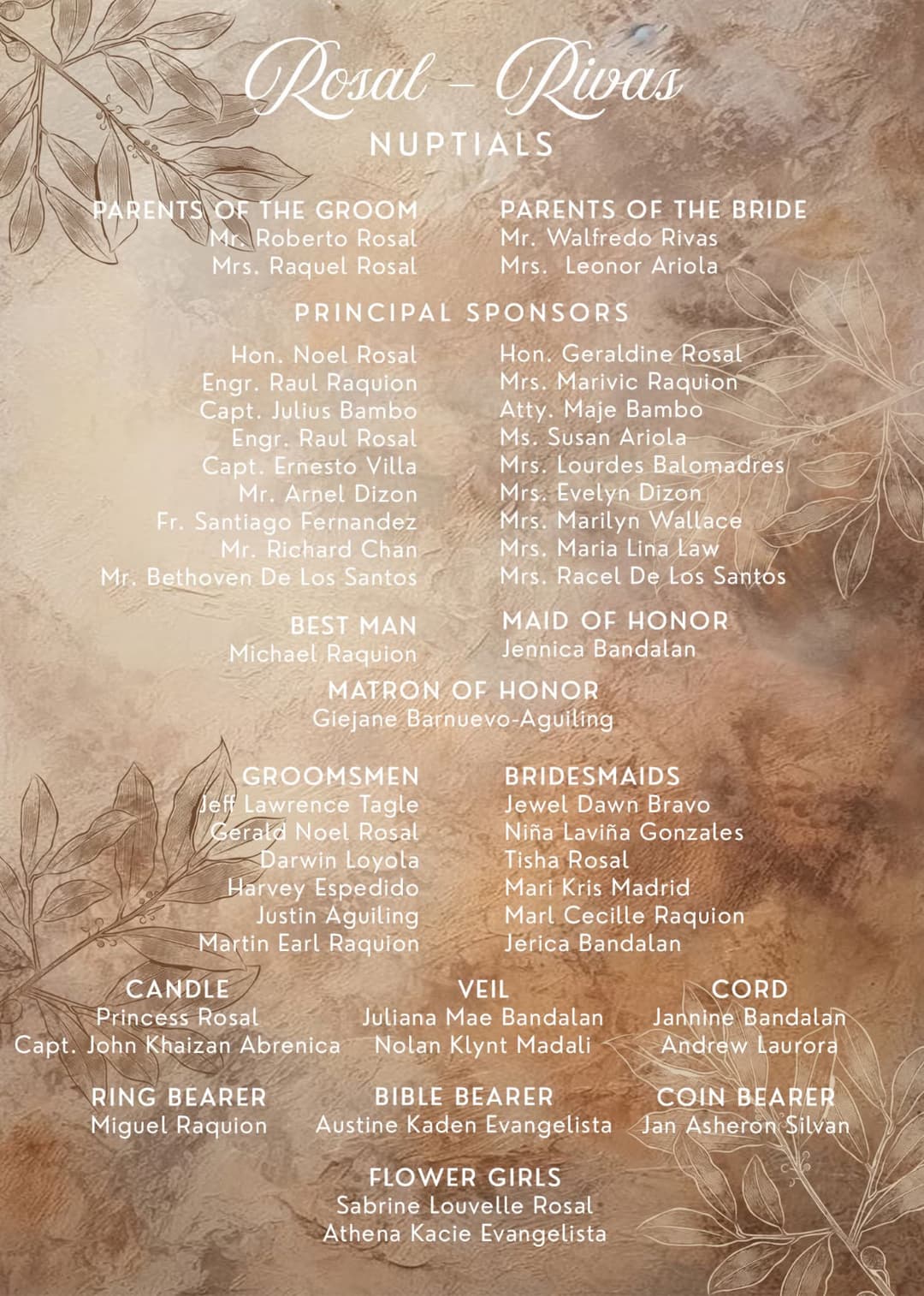 Wedding Sponsors